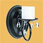 Black Single Arm Crystal Flameless  Wall Sconce  - 2 Pack
